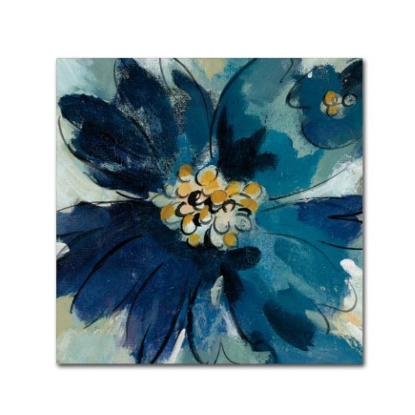 Trademark Fine Art Silvia Vassileva 'Inky Floral III' Canvas Art, 24x24 WAP00798-C2424GG